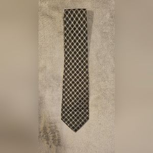 CAMOUFLAGE Adult Black and Gold Checkered Necktie